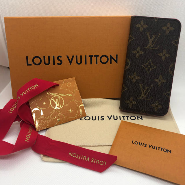 LOUIS VUITTON - ルイヴィトン iPhone x xs ケース 手帳型 ピンク 正規品 の通販