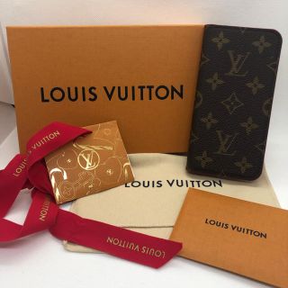 ルイヴィトン(LOUIS VUITTON)のルイヴィトン iPhone x xs ケース 手帳型 ピンク 正規品 (iPhoneケース)