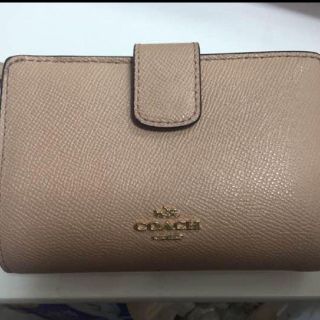 コーチ(COACH)のCOACH コーチ 二つ折り財布ベージュ(財布)