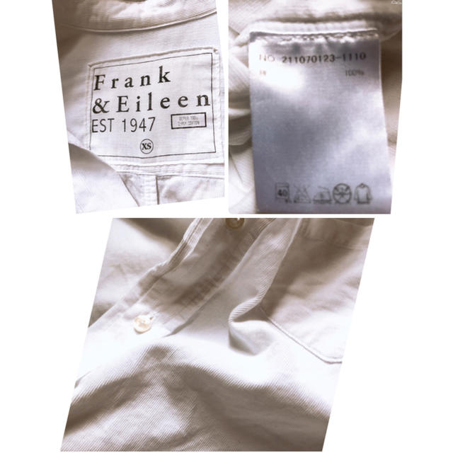 Frank&Eileen(フランクアンドアイリーン)のFrank&Eileen ウィンター ホワイト コットンシャツ XS レディースのトップス(シャツ/ブラウス(長袖/七分))の商品写真