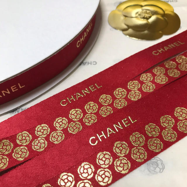 CHANEL - NEWシャネルリボン両面柄カメリア沢山♡2020年2mの通販 by 購入前にコメント下さい｜シャネルならラクマ