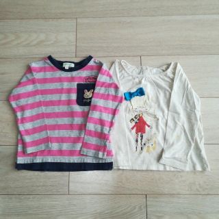 サンカンシオン(3can4on)の3can4on & gap 長袖ロンT　2枚セット　サイズ100(Tシャツ/カットソー)