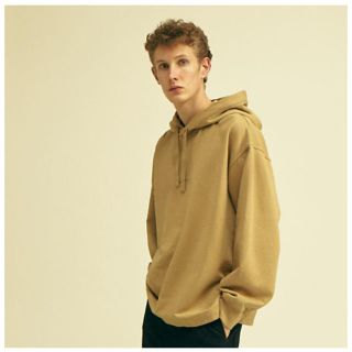 アクネ(ACNE)の定価3.6万　Acne Studios  ロゴスウェットパーカー　ベージュ(パーカー)