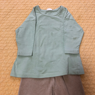 エイチアンドエム(H&M)の韓国子供服　ミント色カットソー　女の子　男の子　70 80(シャツ/カットソー)