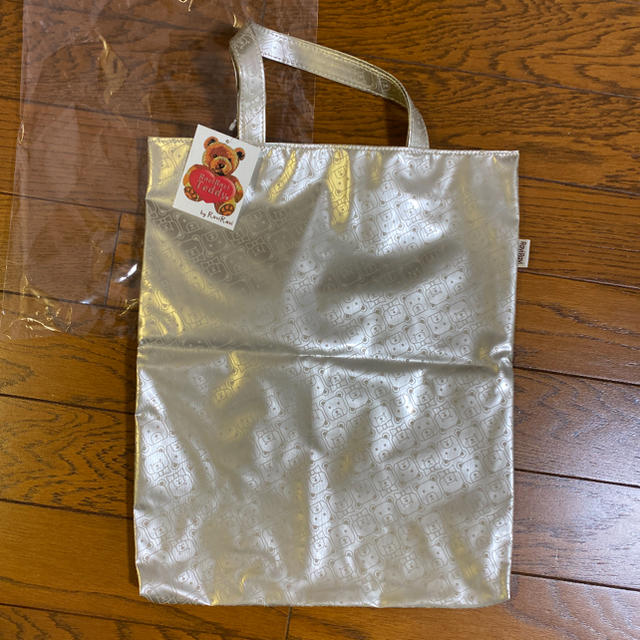 大和屋(ヤマトヤ)の大和屋　ラビラビ　くま　総柄　トート　バッグ　ゴールド レディースのバッグ(トートバッグ)の商品写真