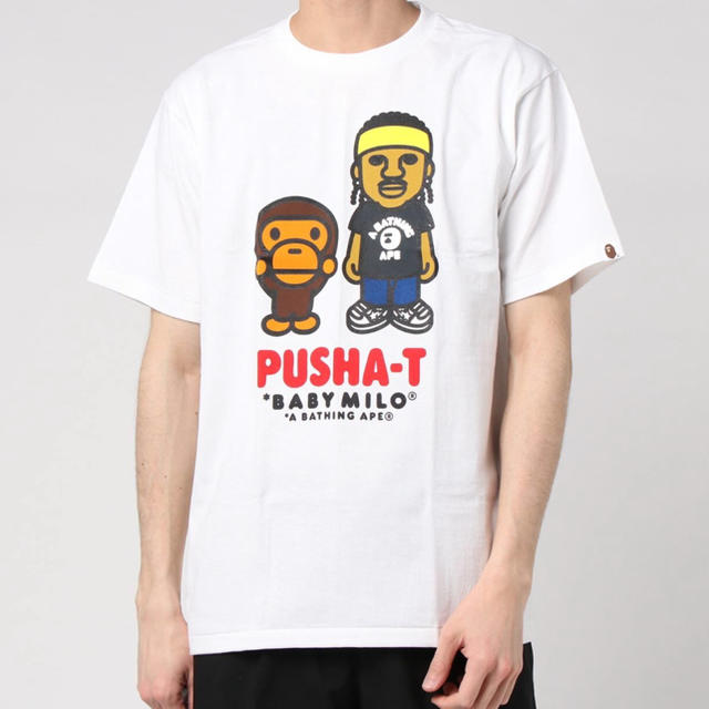 A BATHING APE(アベイシングエイプ)のA BATHING APE   PUSHA-T X BABY MILO  W メンズのトップス(Tシャツ/カットソー(半袖/袖なし))の商品写真