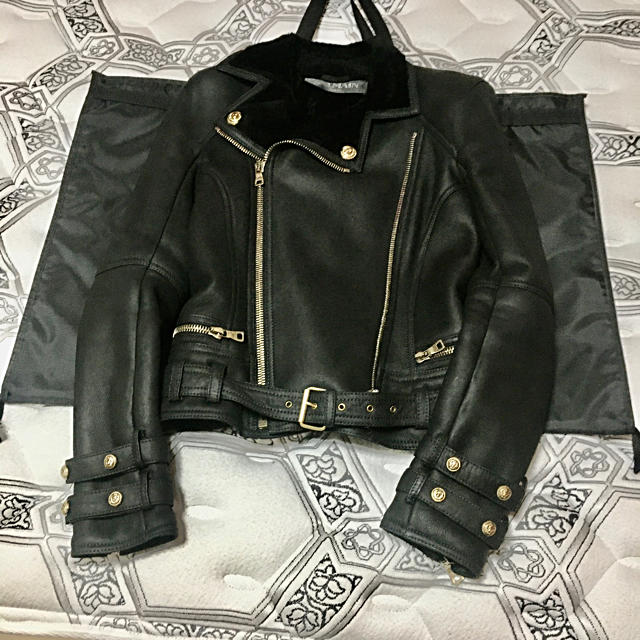 BALMAIN - ⭐️極美品⭐️バルマンライダースジャケットムートン