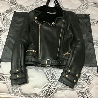 バルマン(BALMAIN)の⭐️極美品⭐️バルマンライダースジャケットムートン☆シャネル☆エルメス☆グッチ☆(ライダースジャケット)