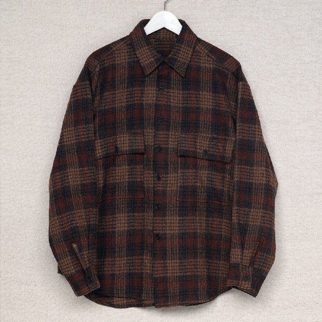 シャツEVAN KINORI 19AW Wool Gauze Check