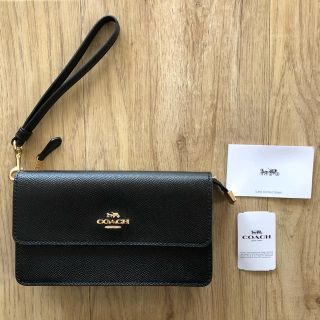 コーチ(COACH)の【coach★新品】黒　クラッチバッグ(クラッチバッグ)