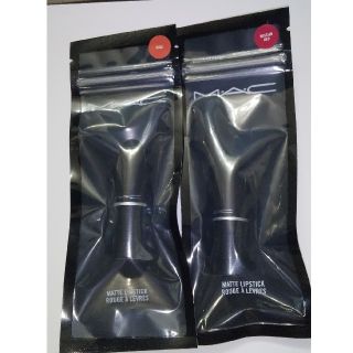 マック(MAC)のリトルマック２本セット！チリ＆ロシアンレッド リップスティック(口紅)