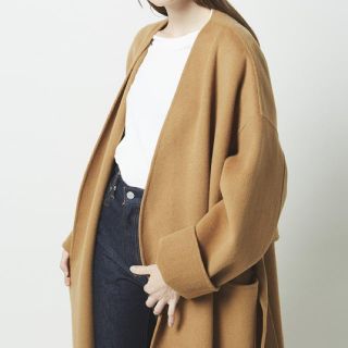 NORCノーク ノーカラーリバーウールコートの通販 by meya's shop NORCノーク ノーカラーリバーウールコートの通販 by meya's shop