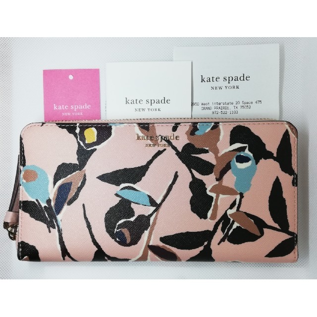 kate spade new york(ケイトスペードニューヨーク)のうさこ様専用◆kate spadeケイトスペード長財布 ピンク花柄 レディースのファッション小物(財布)の商品写真