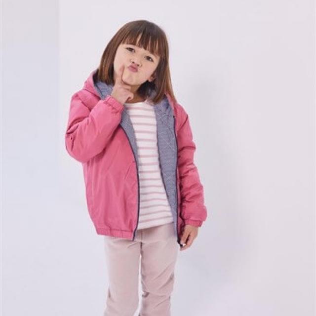 PETIT BATEAU(プチバトー)の未使用✦PETIT BATEAU リバーシブル パフジャケット(8a) キッズ/ベビー/マタニティのキッズ服女の子用(90cm~)(ジャケット/上着)の商品写真