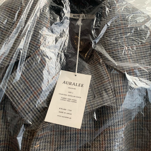 COMOLI(コモリ)の新品 auralee DOUBLE FACE CHECK COAT コート メンズのジャケット/アウター(チェスターコート)の商品写真