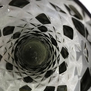 ボヘミア クリスタル(BOHEMIA Cristal)のBOHEMIA クリスタル ガラス 花瓶  豪華 金彩 銀彩       579(花瓶)