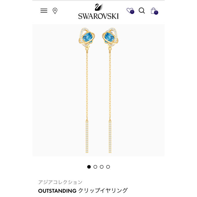 イヤリング値下げ 正規品 SWAROVSKI OUTSTANDING クリップイヤリング