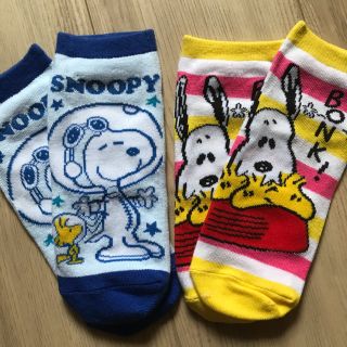 スヌーピー(SNOOPY)の【新品、未使用】2足セット　SNOOPY スヌーピー　スニーカソックス　靴下(ソックス)