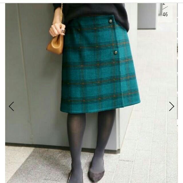 IENA(イエナ)のイエナ Wフェイスリバーシブルスカート 36 レディースのスカート(ひざ丈スカート)の商品写真