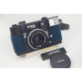 コニカミノルタ(KONICA MINOLTA)の完動好調品!!　KONICA　C35　AF　レアカラー　ケース付(フィルムカメラ)