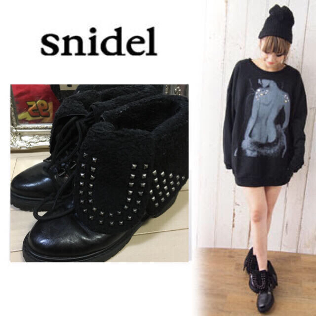 SNIDEL(スナイデル)のsnidel♡スタッズエンジニアブーツ レディースの靴/シューズ(ブーツ)の商品写真