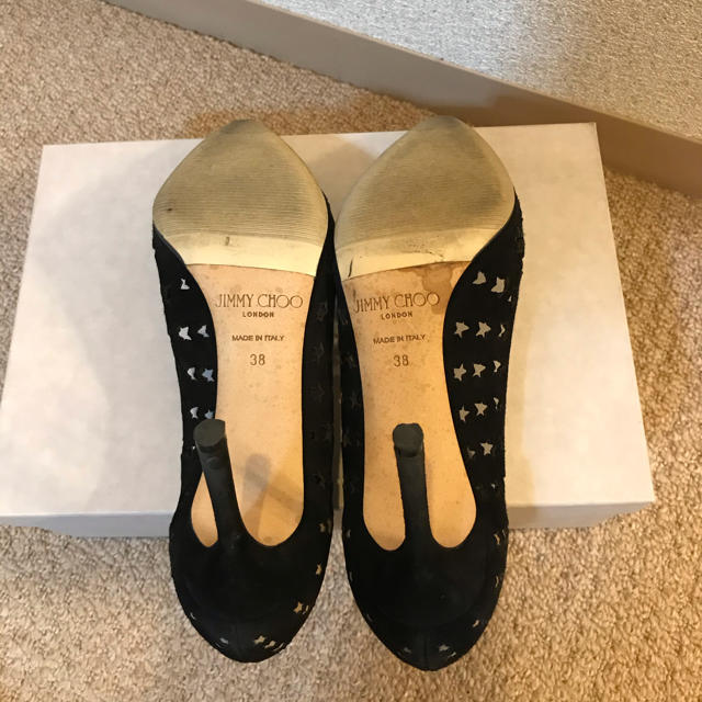 JIMMY CHOO - ジミーチュウ☆スターパンチング スエードパンプスの通販 JIMMY CHOO - ジミーチュウ☆スターパンチング スエードパンプスの通販