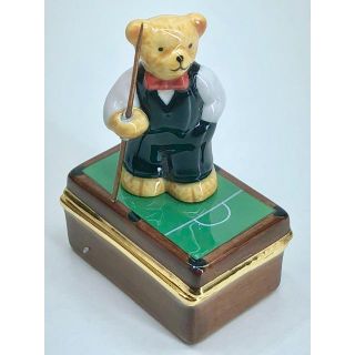 かわいい！陶器製サプライズボックス ビリヤード & 玉
