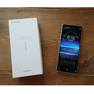 エクスペリア(Xperia)の【simフリー】新品 Xperia1 ホワイト64 GB xperia 1ソニー(スマートフォン本体)