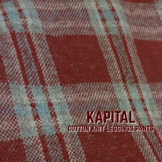 キャピタル KAPITAL カントリーチェック柄コットンニットレギンスパンツ