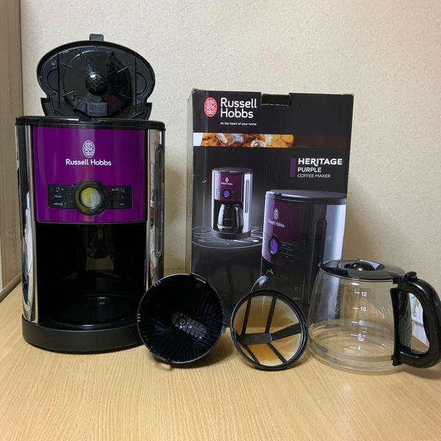 Russell Hobbs ラッセルホブス　コーヒーメーカー　パープル　２回使用