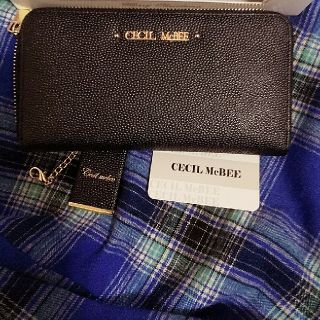 セシルマクビー(CECIL McBEE)の新品 セシルマクビー　CECIL McBEE 本革ラウンド　長財布　ウォレット　(財布)