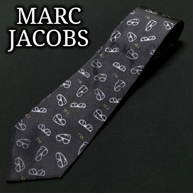 MARC JACOBS(マークジェイコブス)のマークジェイコブス ロゴ眼鏡 ネイビー ネクタイ A102-W15 メンズのファッション小物(ネクタイ)の商品写真