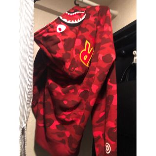 アベイシングエイプ(A BATHING APE)のcolor camo shark full zip hoodieシャークパーカー(パーカー)