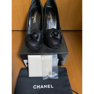 シャネル(CHANEL)のシャネル　カメリアハイヒール　37 1/2(ハイヒール/パンプス)