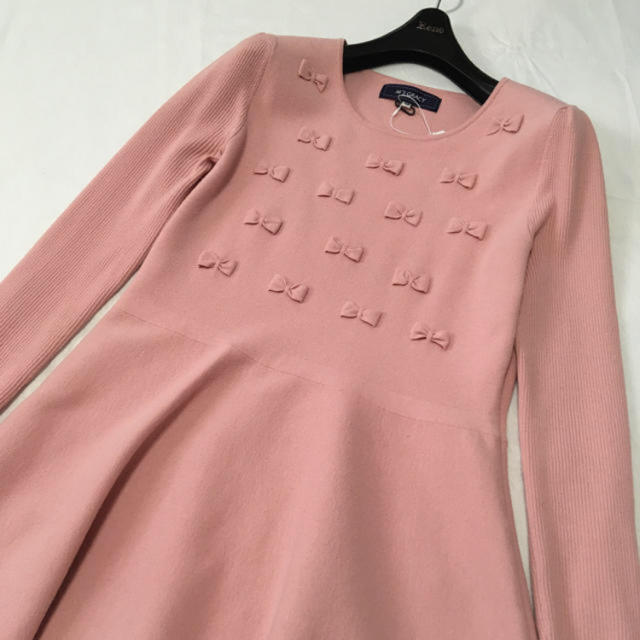 専用です❤️エムズグレイシー ♡リボンニットワンピース♡ピンク40