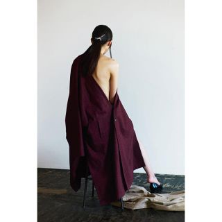 サスクワッチファブリックス(SASQUATCHfabrix.)のタグあり YANTOR 17AW コート ワインレッド yantor ヤントル(ステンカラーコート)