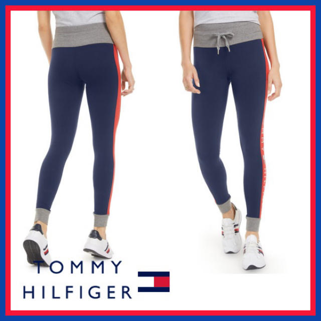 TOMMY HILFIGER(トミーヒルフィガー)の日本未入荷★トミーヒルフィガー レギンス サイド ロゴ レディースのレッグウェア(レギンス/スパッツ)の商品写真