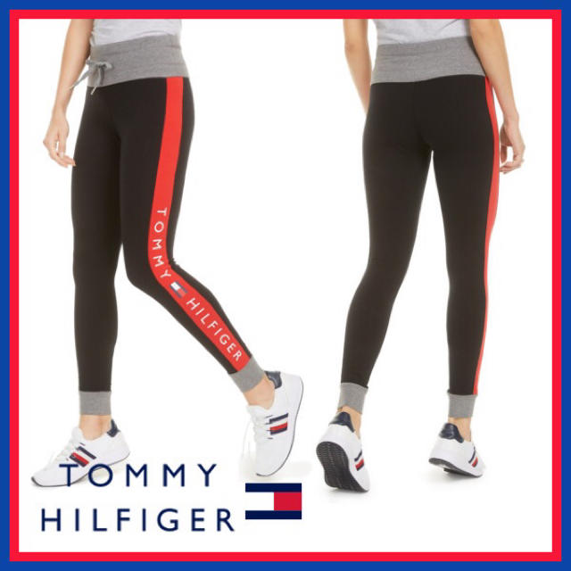 TOMMY HILFIGER(トミーヒルフィガー)の日本未入荷★トミーヒルフィガー レギンス サイド ロゴ レディースのレッグウェア(レギンス/スパッツ)の商品写真