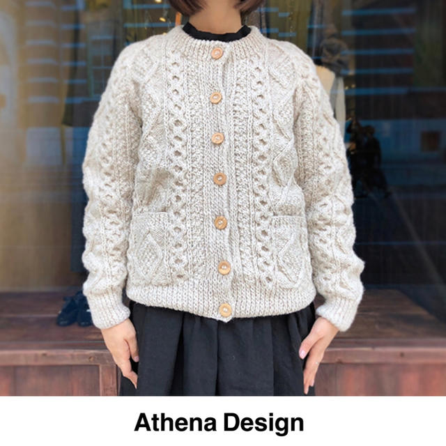 レディースathena design（アテナデザイン）ニットカーディガン