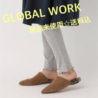 グローバルワーク(GLOBAL WORK)のグローバルワークリブメローレギパン レギンス　グレー M(レギンス/スパッツ)