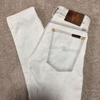 ヌーディジーンズ(Nudie Jeans)のヌーディージーンズ タイトロングジョン 白デニム 白パン レディース(デニム/ジーンズ)