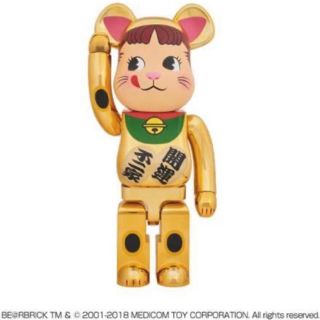 メディコムトイ(MEDICOM TOY)のペコちゃん　金メッキ　1000% ベアブリック　BE@RBRICK 招き猫(その他)