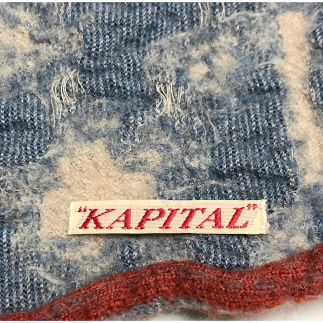 KAPITAL(キャピタル)のKAPITAL キャピタル 縮絨 ウール たこ唐草 マフラー レディースのファッション小物(マフラー/ショール)の商品写真