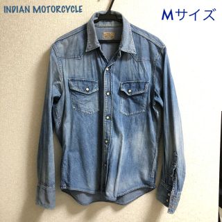 トウヨウエンタープライズ(東洋エンタープライズ)のインディアンモーターサイクル  デニムシャツ Mサイズ(シャツ)