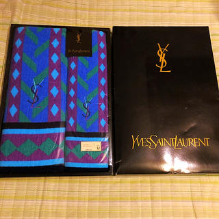 サンローラン(Saint Laurent)のYSL スポーツタオルスカーフセット(２本) 新品(タオル/バス用品)