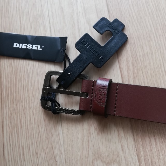 新品未使用◆DIESEL 本革ベルト・茶色 メンズビジネス