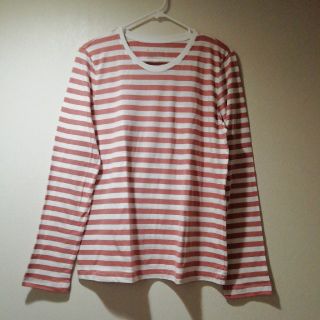 ムジルシリョウヒン(MUJI (無印良品))のクルーネックボーダー長袖Tシャツ(Tシャツ(長袖/七分))