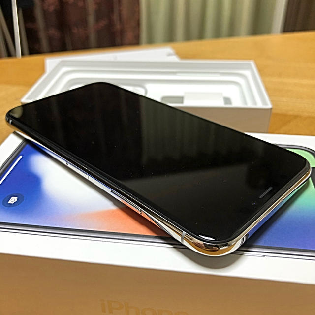 美品　iPhoneX シルバー64GB  simフリー