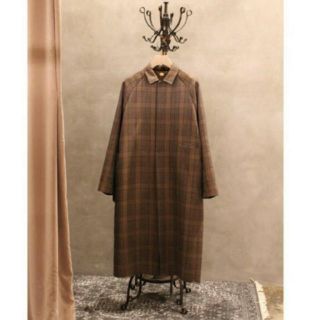 sunsea 19aw caramel check coat 3