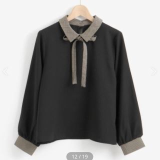 マジェスティックレゴン(MAJESTIC LEGON)のマジェ　バイカラーボウタイシャツ(シャツ/ブラウス(長袖/七分))